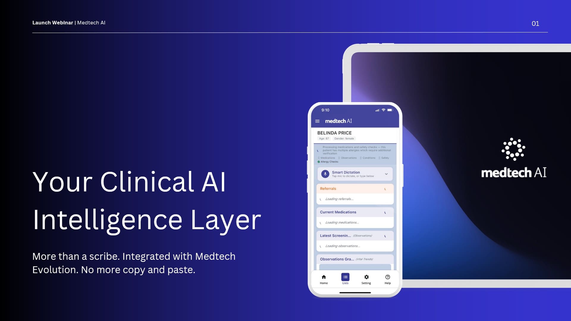 Medtech AI launch webinar slide 1