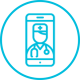 Medtech telehealth mobile icon